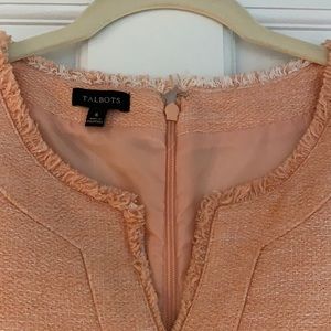 Talbots peachy orange short sleeve dress